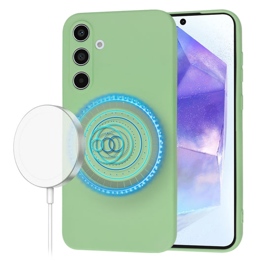 MagSafe-kuori Samsung Galaxy A55 5G A556:lle, Techsuit, SoftFlex, Vaaleanvihreä