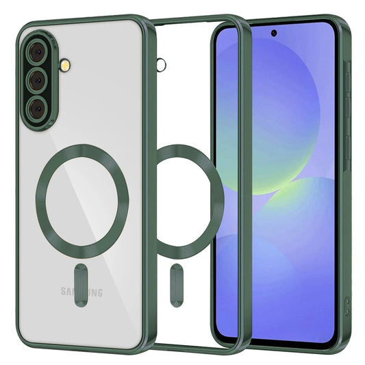 MagSafe-kuori Samsung Galaxy A56 A566 / A36 A366:lle, Techsuit, Luxury Crystal, Tummanvihreä