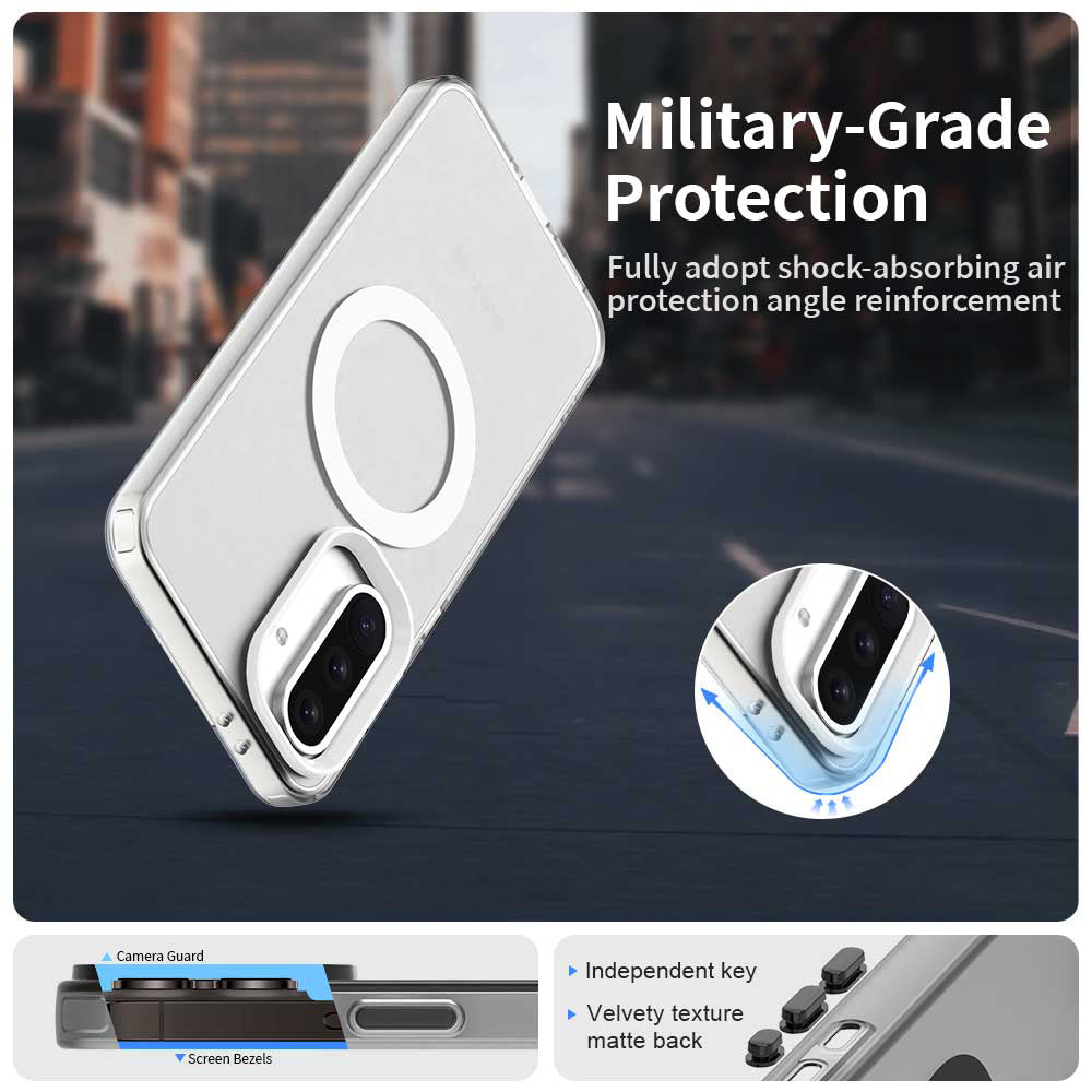 MagSafe-kuori Samsung Galaxy A56 A566:lle, Techsuit, CandyCase, Valkoinen