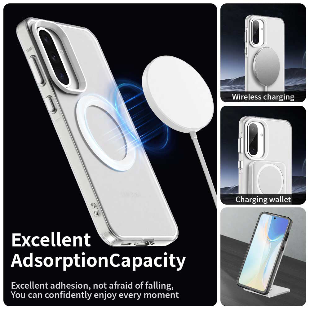 MagSafe-kuori Samsung Galaxy A56 A566:lle, Techsuit, CandyCase, Valkoinen