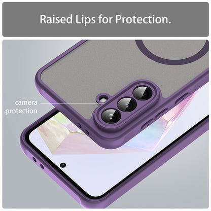MagSafe Case for Samsung Galaxy A56 A566, Techsuit, HaloFrost II, Purple