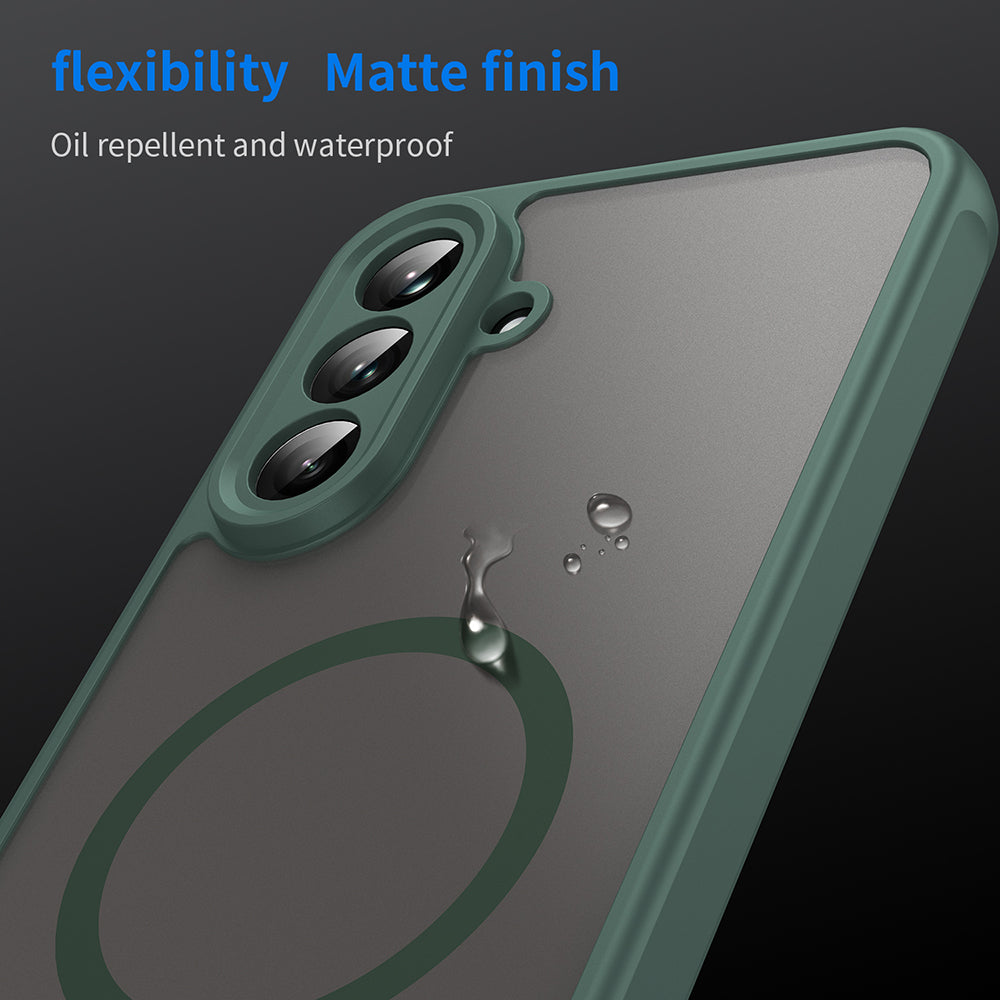 MagSafe-kuori Samsung Galaxy A56 A566:lle, Techsuit, HaloFrost II, Vihreä