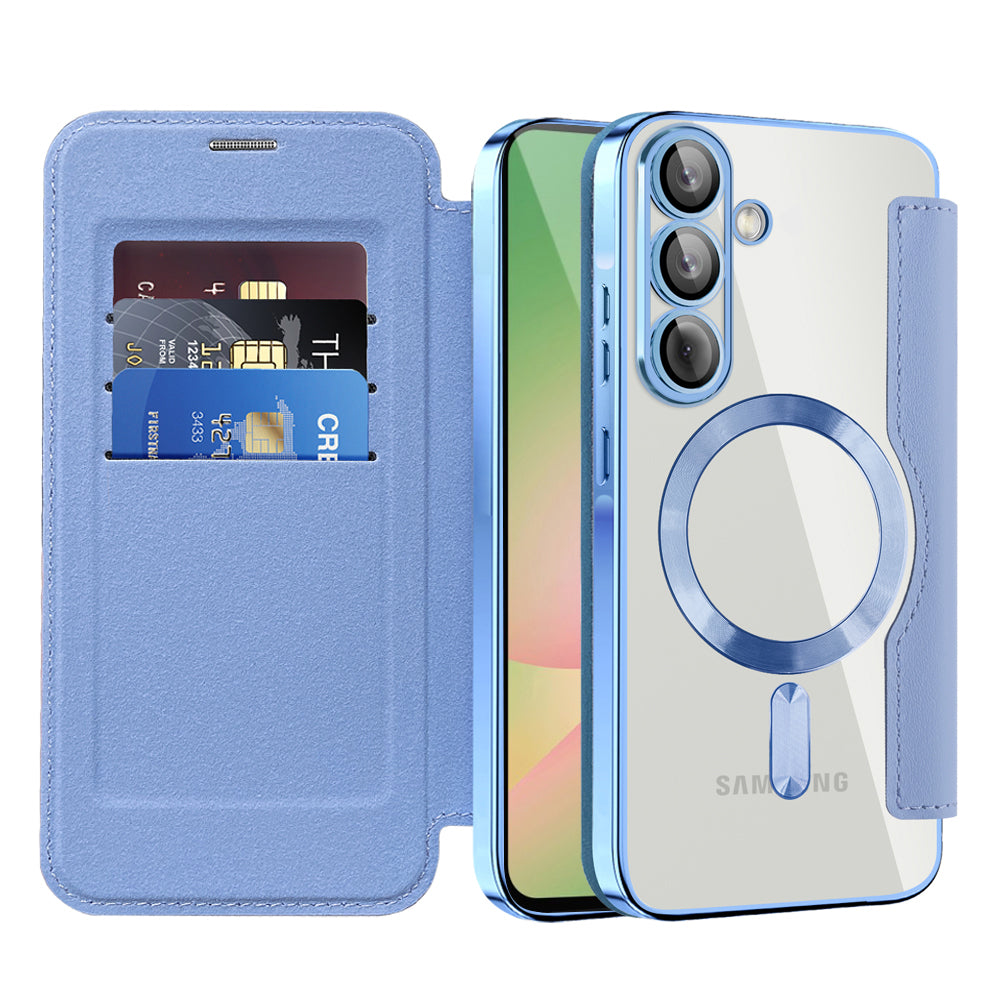 MagSafe-kuori Samsung Galaxy A56 A566:lle, Techsuit, SmartMag Book, Sininen