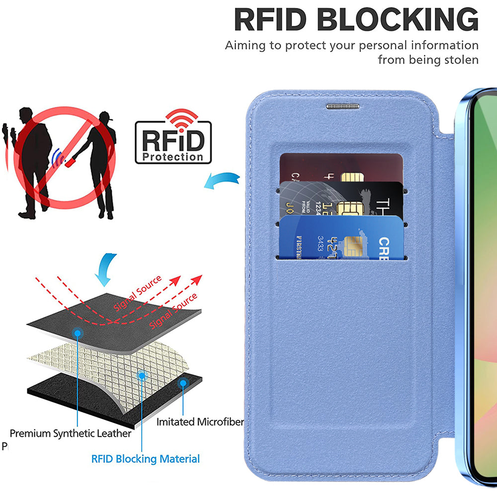 MagSafe-kuori Samsung Galaxy A56 A566:lle, Techsuit, SmartMag Book, Sininen