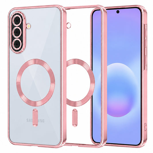 MagSafe-kuori Samsung Galaxy A57 5G:lle, Techsuit, Luxury Crystal, Vaaleanpunainen