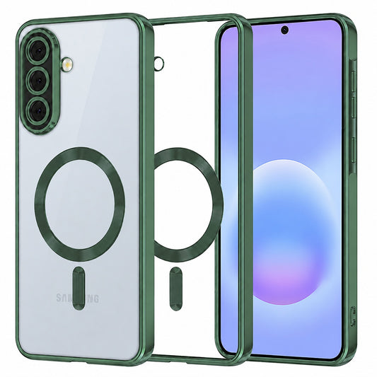 MagSafe-kuori Samsung Galaxy A57 5G:lle, Techsuit, Luxury Crystal, Tummanvihreä