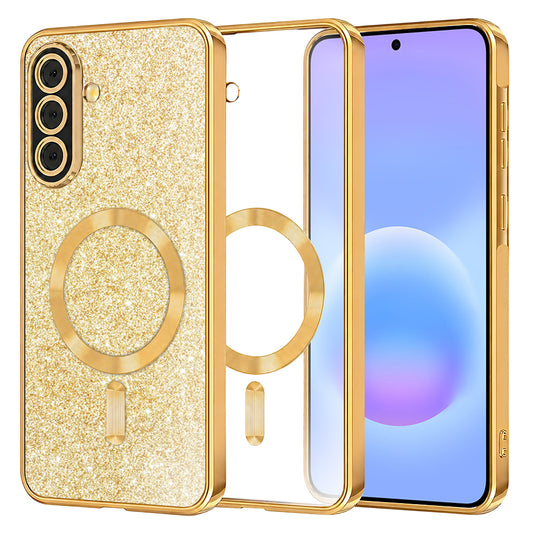 MagSafe-kuori Samsung Galaxy A57 5G:lle, Techsuit, Luxury Glitter, Kultainen