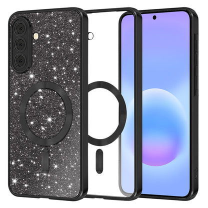 MagSafe-kuori Samsung Galaxy A57 5G:lle, Techsuit, Luxury Glitter, Musta