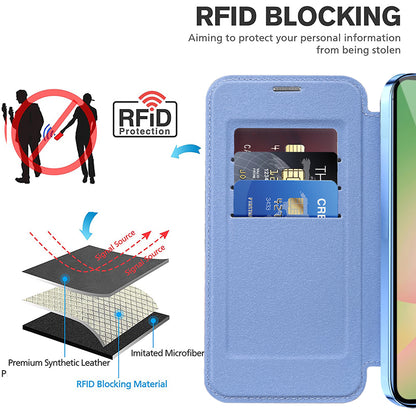 MagSafe Case for Samsung Galaxy A57 5G, Techsuit, SmartMag Book, Blue