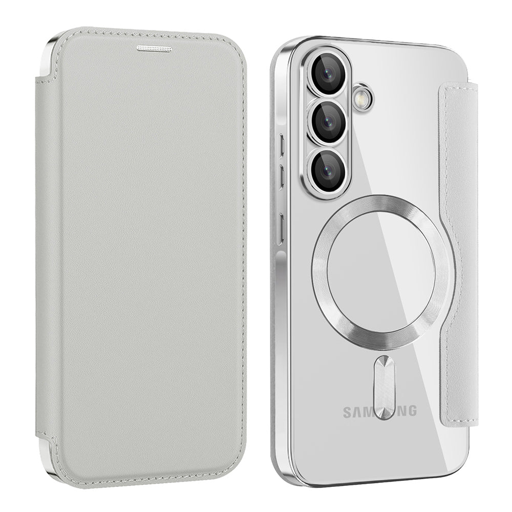 MagSafe-kotelo Samsung Galaxy A57 5G:lle, Techsuit, SmartMag Book, Harmaa