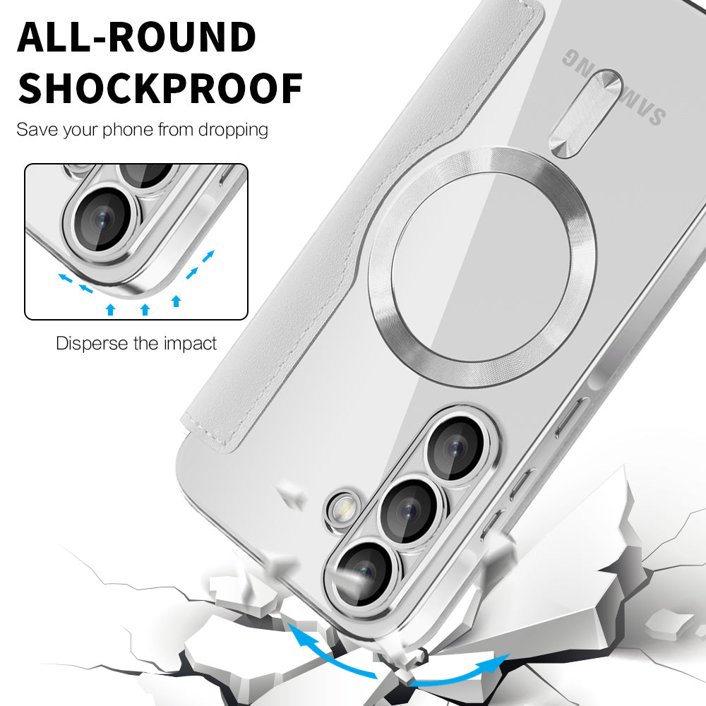 MagSafe-kotelo Samsung Galaxy A57 5G:lle, Techsuit, SmartMag Book, Harmaa