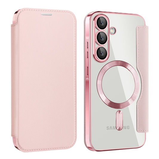 MagSafe-kotelo Samsung Galaxy A57 5G:lle, Techsuit, SmartMag Book, Pinkki