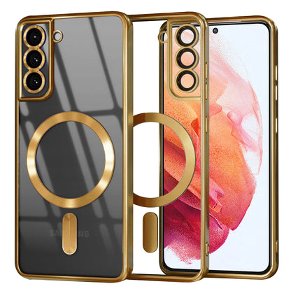 MagSafe Case for Samsung Galaxy S21 5G G991, Techsuit, Luxury Crystal, Gold