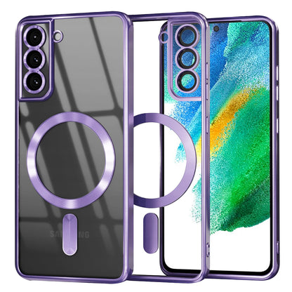 MagSafe Case for Samsung Galaxy S21 FE 5G G990, Techsuit, Luxury Crystal, Light Purple