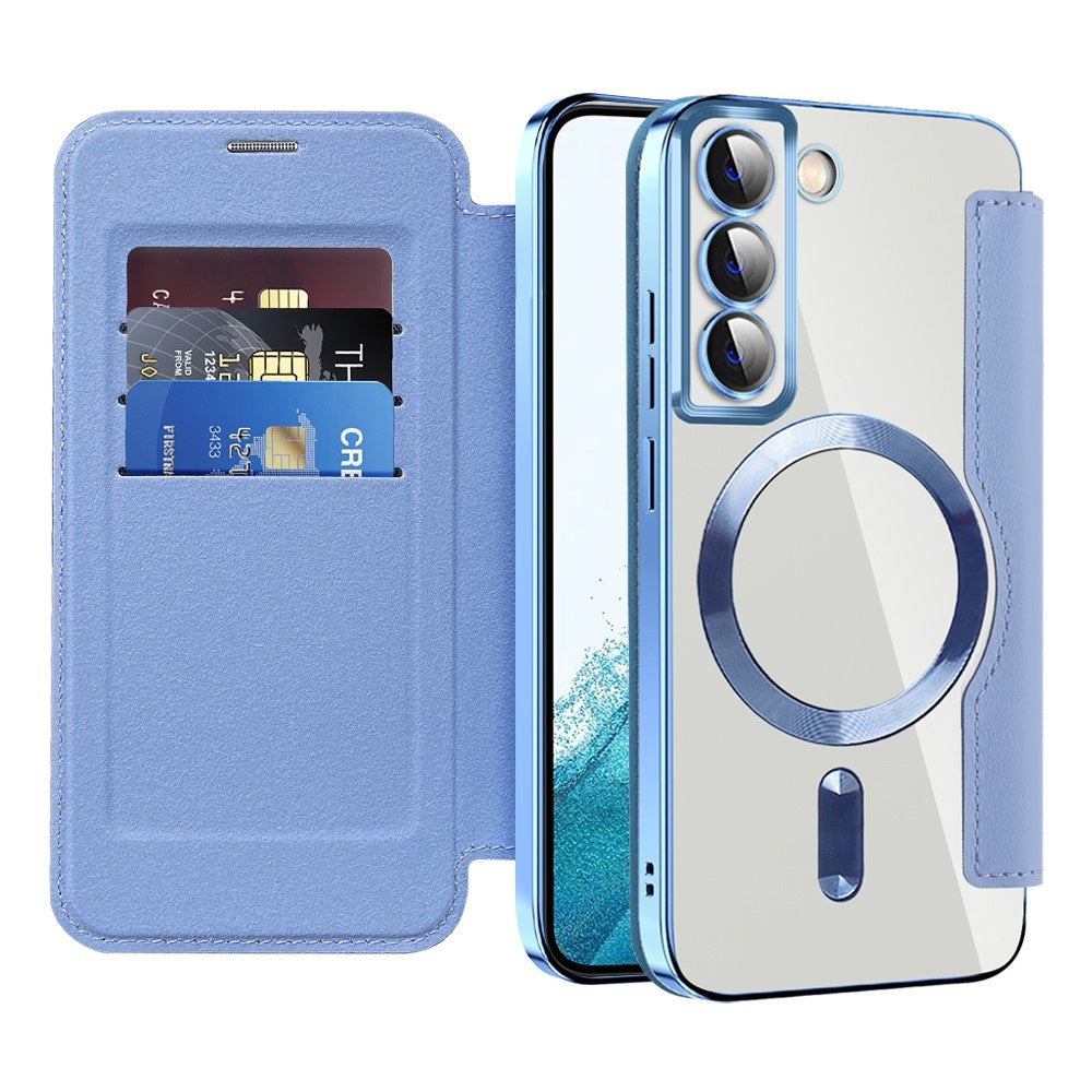 MagSafe-kuori Samsung Galaxy S22 5G S901:lle, Techsuit, SmartMag Book, Sininen