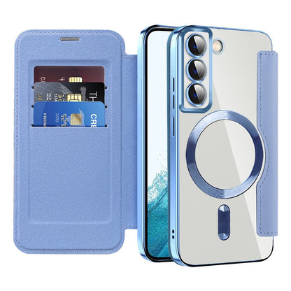 MagSafe-kuori Samsung Galaxy S22 5G S901:lle, Techsuit, SmartMag Book, Sininen