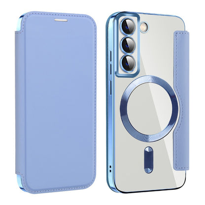 MagSafe-kuori Samsung Galaxy S22 5G S901:lle, Techsuit, SmartMag Book, Sininen