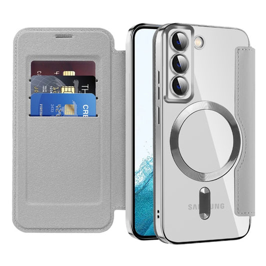 MagSafe-kuori Samsung Galaxy S22 5G S901:lle, Techsuit, SmartMag Book, Harmaa
