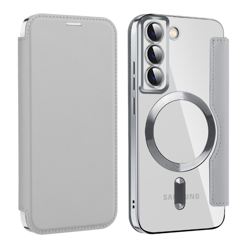 MagSafe-kuori Samsung Galaxy S22 5G S901:lle, Techsuit, SmartMag Book, Harmaa