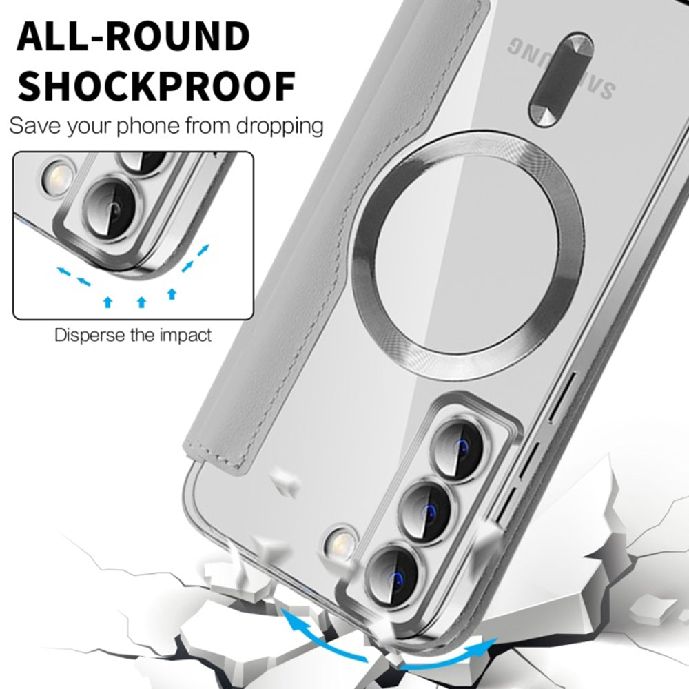 MagSafe-kuori Samsung Galaxy S22 5G S901:lle, Techsuit, SmartMag Book, Harmaa