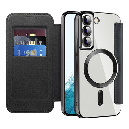 MagSafe-kuori Samsung Galaxy S22 5G S901:lle, Techsuit, SmartMag Book, Musta