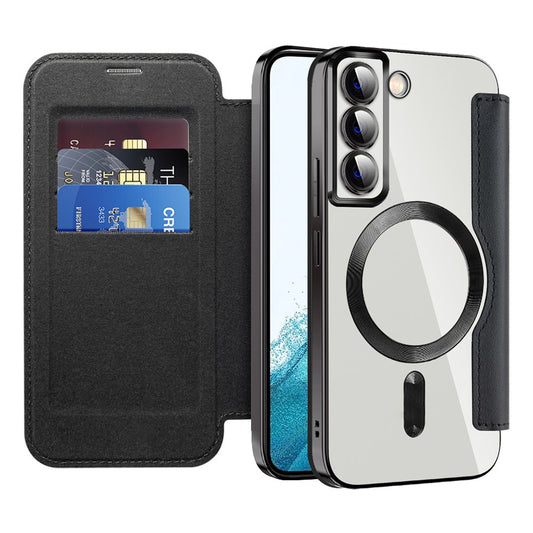 MagSafe-kuori Samsung Galaxy S22 5G S901:lle, Techsuit, SmartMag Book, Musta