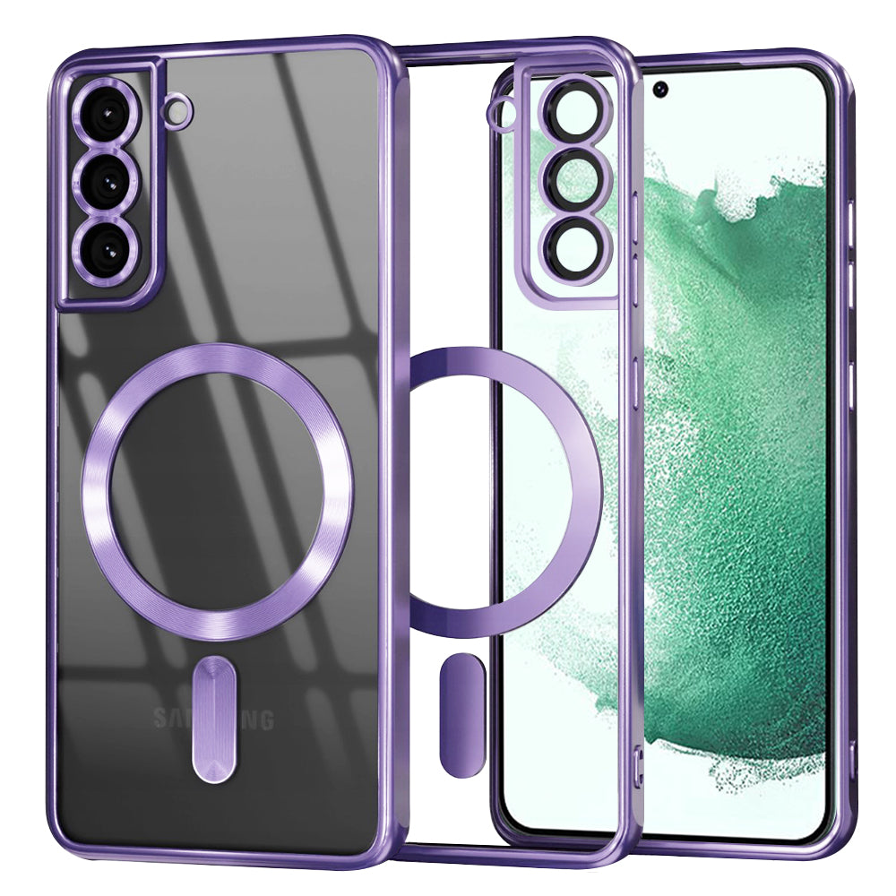 MagSafe-kuori Samsung Galaxy S22+ 5G S906:lle, Techsuit, Luxury Crystal, Vaalean violetti