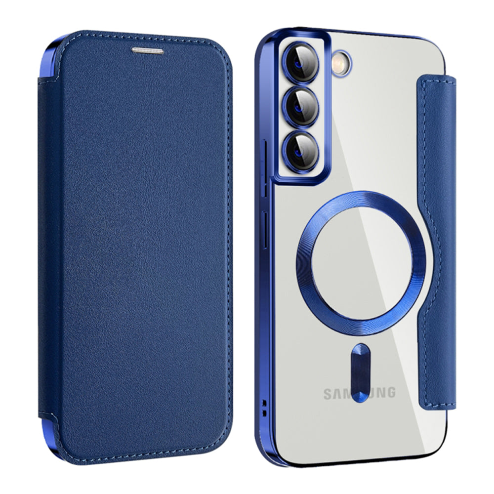 MagSafe-kuori Samsung Galaxy S22+ 5G S906:lle, Techsuit, SmartMag Book, Sininen