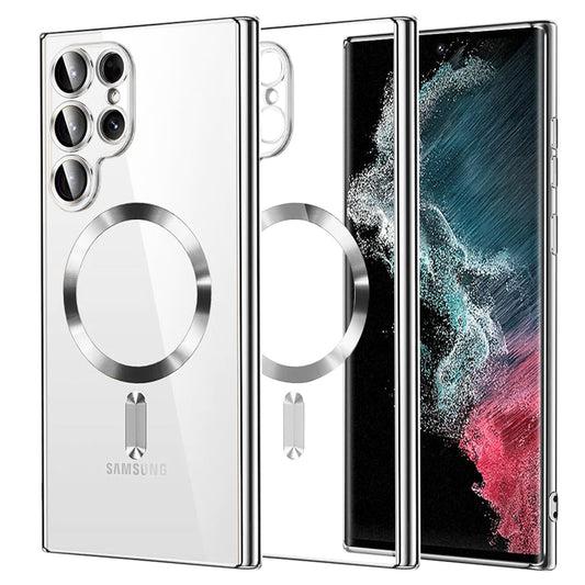 MagSafe-kuori Samsung Galaxy S22 Ultra 5G S908:lle, Techsuit, Luxury Crystal, Hopea