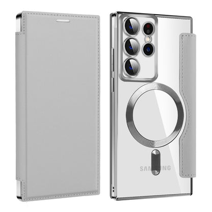 MagSafe-kuori Samsung Galaxy S22 Ultra 5G S908:lle, Techsuit, SmartMag Book, Harmaa
