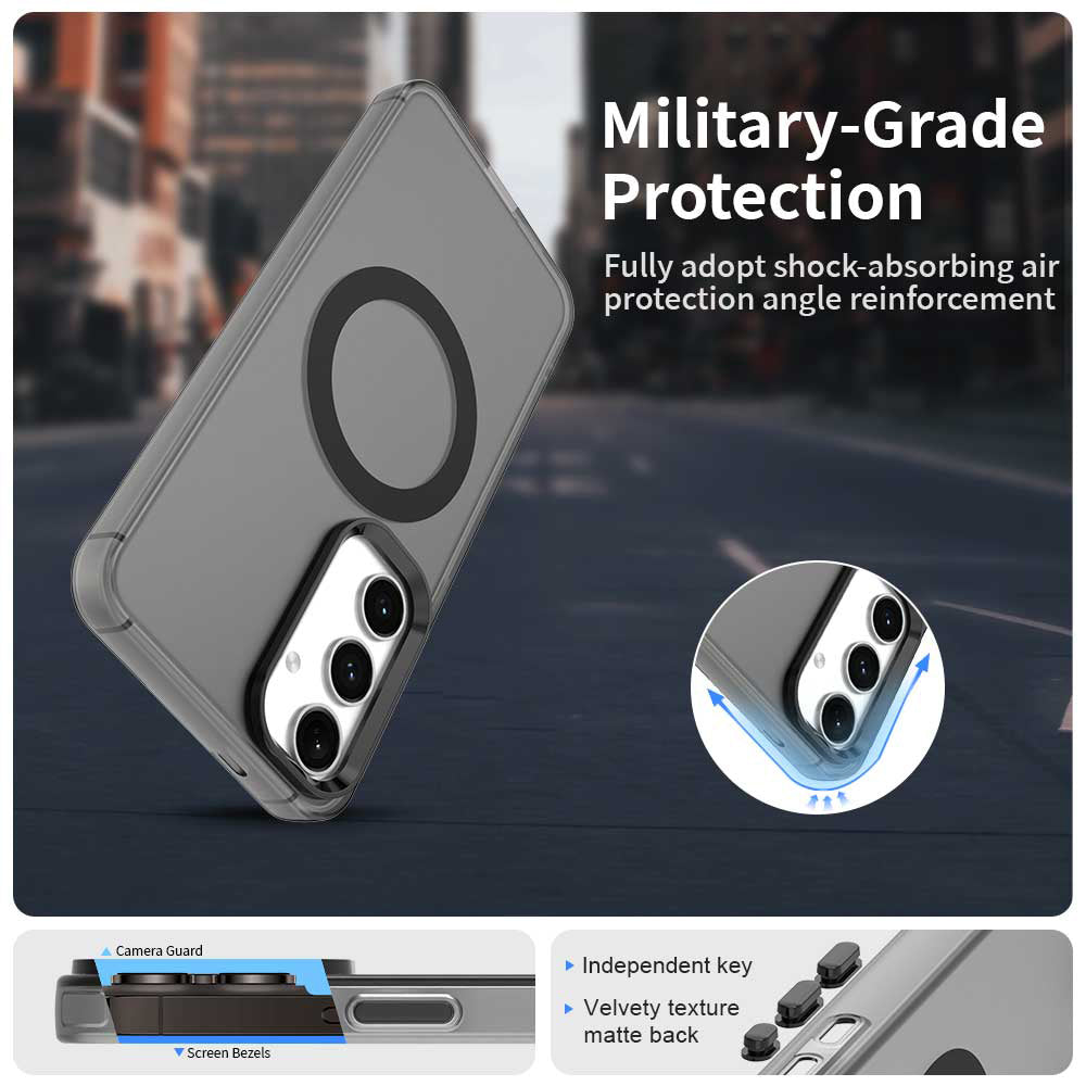 MagSafe-kuori Samsung Galaxy S23 FE S711:lle, Techsuit, CandyCase, Musta