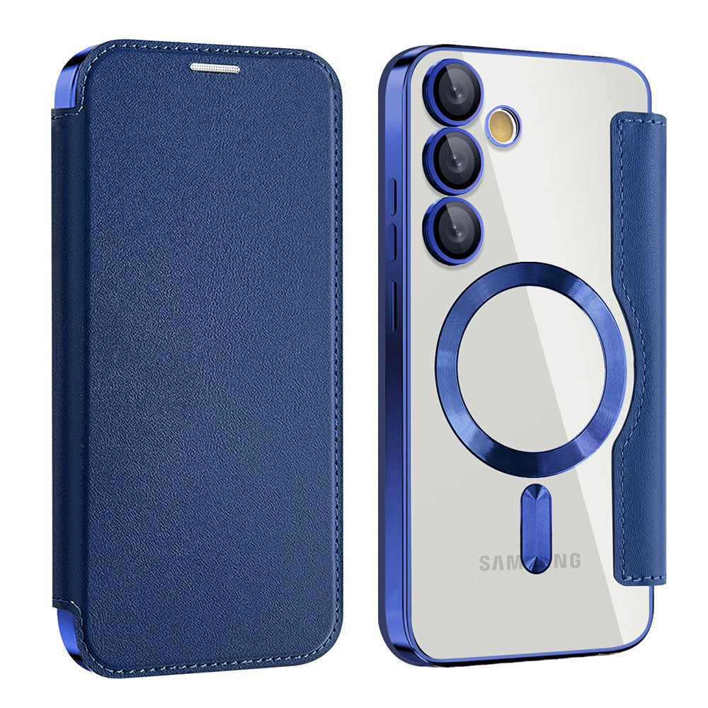 MagSafe-kuori Samsung Galaxy S23 FE S711:lle, Techsuit, SmartMag Book, Sininen