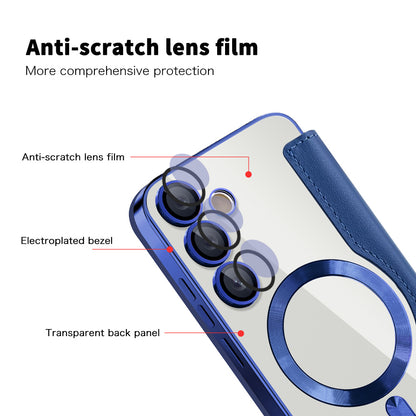 MagSafe-kuori Samsung Galaxy S23 FE S711:lle, Techsuit, SmartMag Book, Sininen