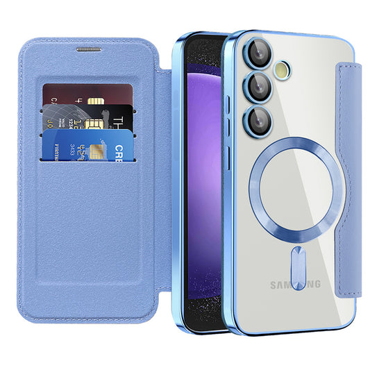 MagSafe-kuori Samsung Galaxy S23 FE S711:lle, Techsuit, SmartMag Book, Sininen