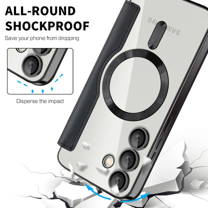 MagSafe-kuori Samsung Galaxy S23 FE S711:lle, Techsuit, SmartMag Book, Musta