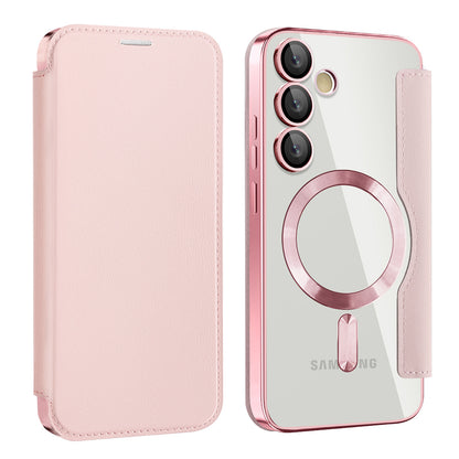 MagSafe Case for Samsung Galaxy S23 FE S711, Techsuit, SmartMag Book, Pink