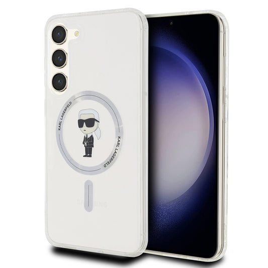 MagSafe-kotelo Samsung Galaxy S23+ S916:lle, Karl Lagerfeld, IML Ikonik Karl, Läpinäkyvä