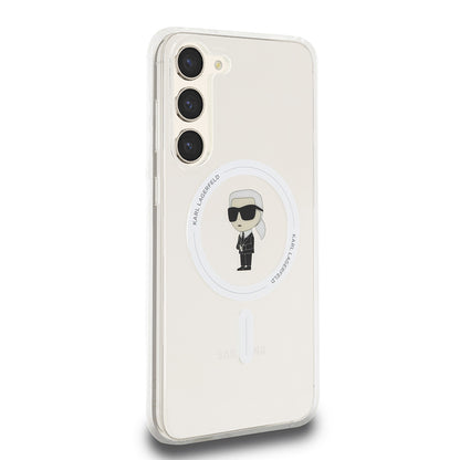 MagSafe-kotelo Samsung Galaxy S23+ S916:lle, Karl Lagerfeld, IML Ikonik Karl, Läpinäkyvä