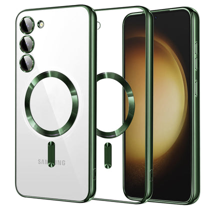 MagSafe-kuori Samsung Galaxy S23+ S916:lle, Techsuit, Luxury Crystal, Tummanvihreä