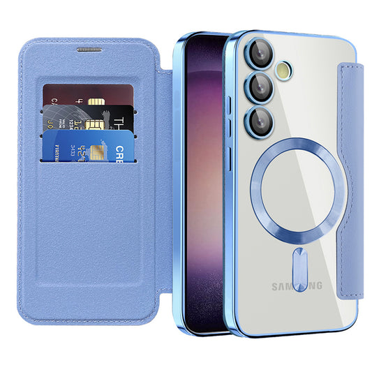 MagSafe-kuori Samsung Galaxy S23+ S916:lle, Techsuit, SmartMag Book, Sininen