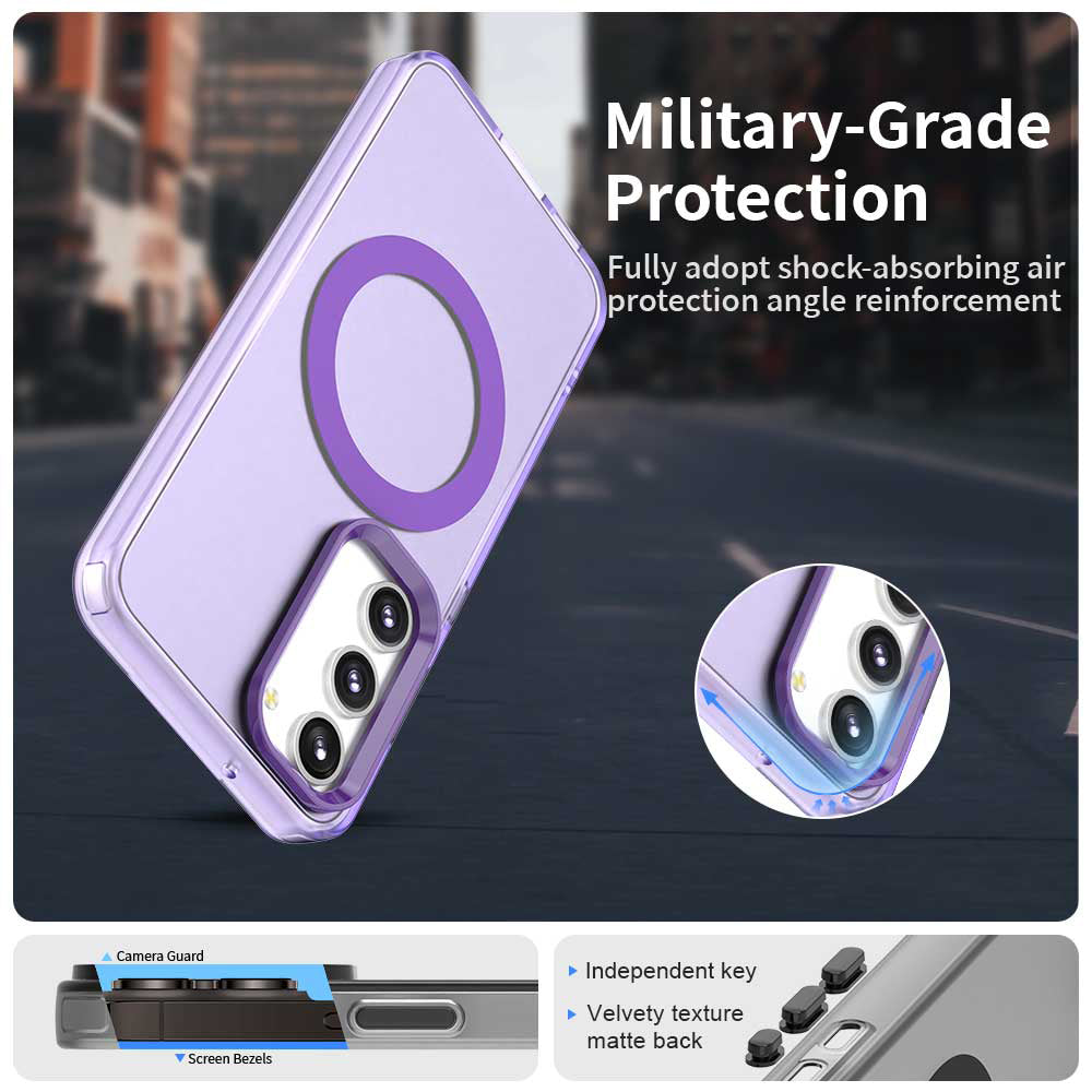 MagSafe-kuori Samsung Galaxy S23 S911:lle, Techsuit, CandyCase, Violetti