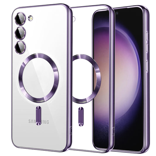 MagSafe-kuori Samsung Galaxy S23 S911:lle, Techsuit, Luxury Crystal, Vaaleanvioletti