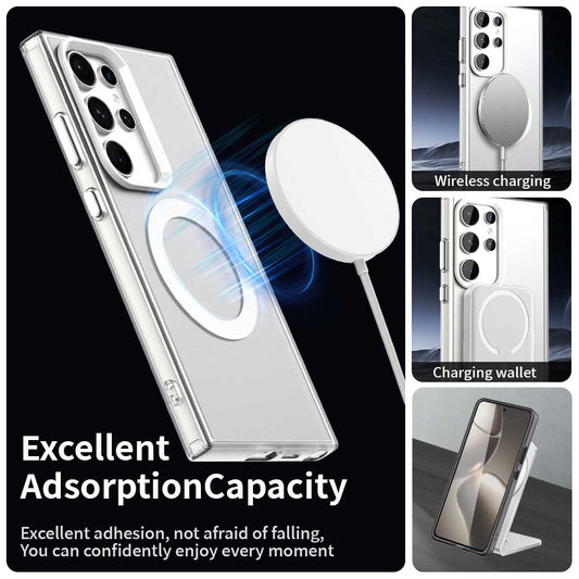 MagSafe-kuori Samsung Galaxy S23 Ultra S918:lle, Techsuit, CandyCase, Valkoinen