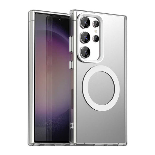 MagSafe-kuori Samsung Galaxy S23 Ultra S918:lle, Techsuit, CandyCase, Valkoinen