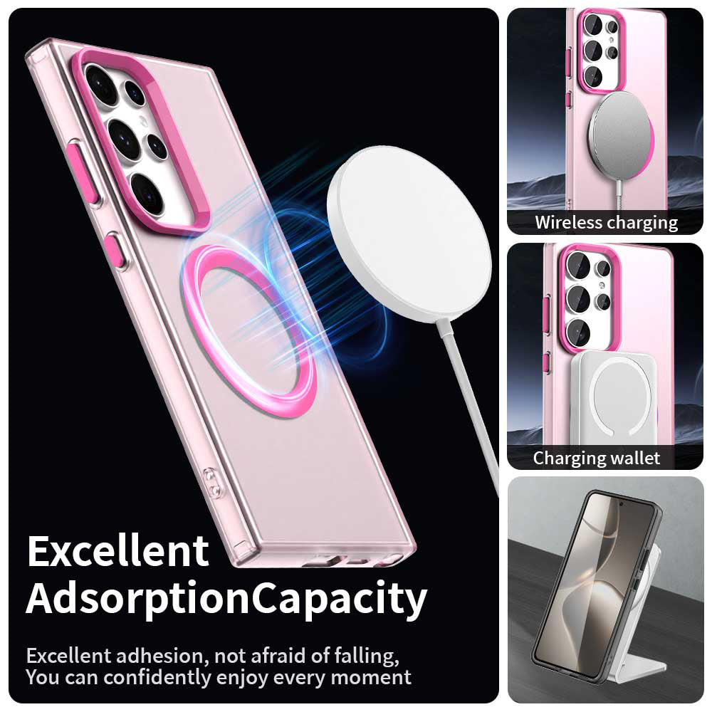 MagSafe Case for Samsung Galaxy S23 Ultra S918, Techsuit, CandyCase, Pink