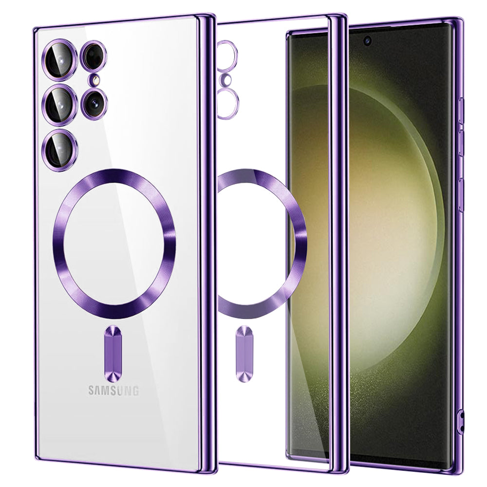 MagSafe-kuori Samsung Galaxy S23 Ultra S918:lle, Techsuit, Luxury Crystal, Vaaleanvioletti