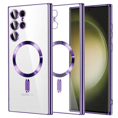 MagSafe-kuori Samsung Galaxy S23 Ultra S918:lle, Techsuit, Luxury Crystal, Vaaleanvioletti