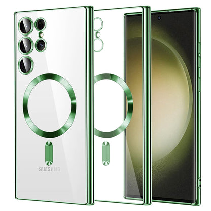 MagSafe-kuori Samsung Galaxy S23 Ultra S918:lle, Techsuit, Luxury Crystal, Vaaleanvihreä
