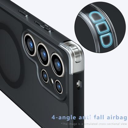 MagSafe-kuori Samsung Galaxy S23 Ultra S918:lle, Techsuit, PureFrost, satiinimusta