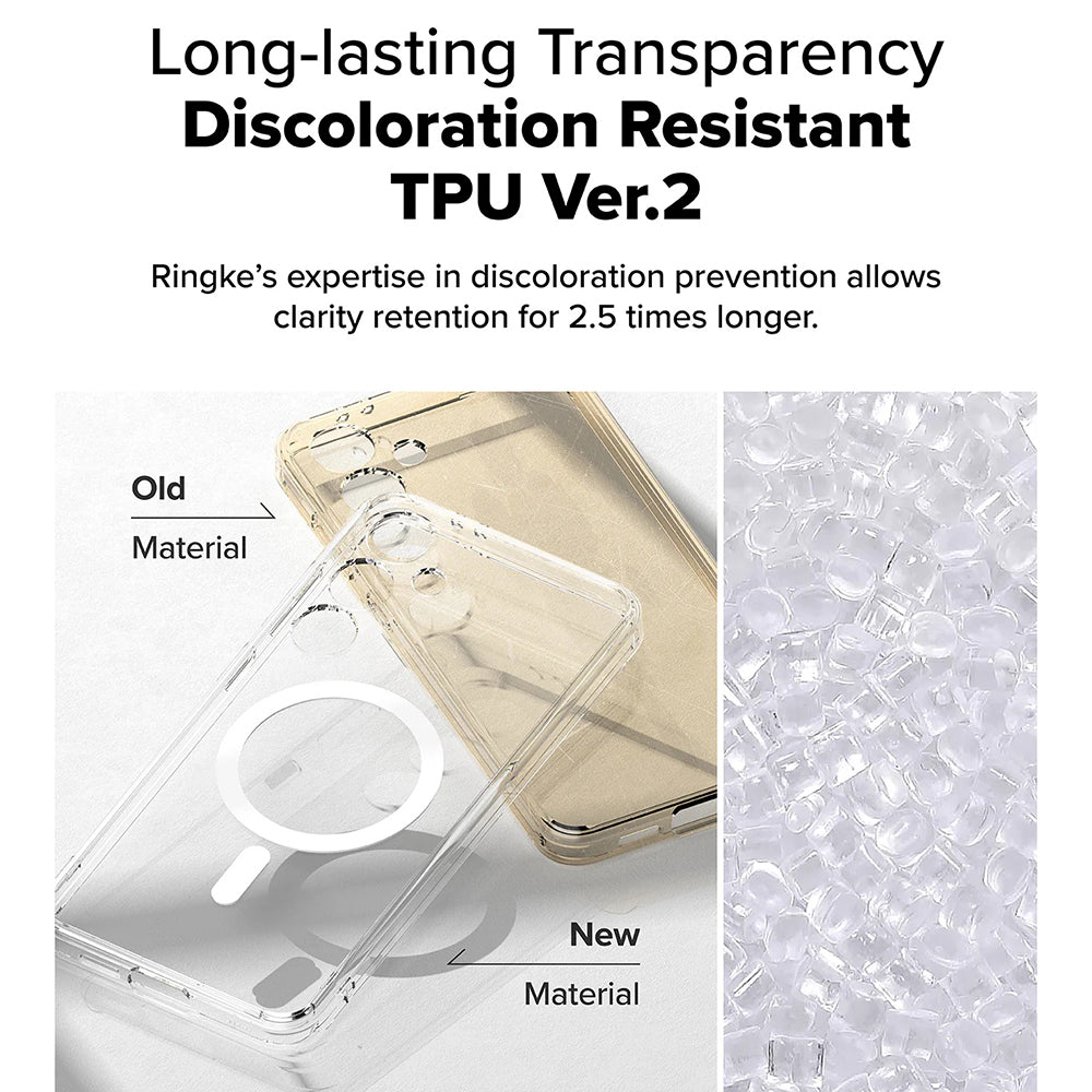 MagSafe-kuori Samsung Galaxy S24 FE S721:lle, Ringke, Fusion, Läpinäkyvä